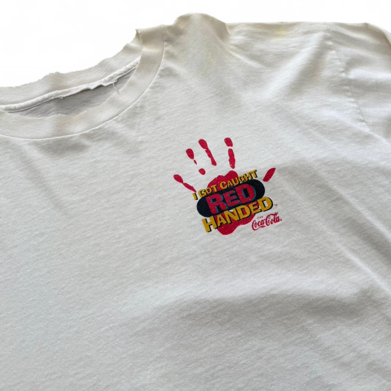 90s I Got Caught Red Handed Coca-Cola Distressed Long Sleeve