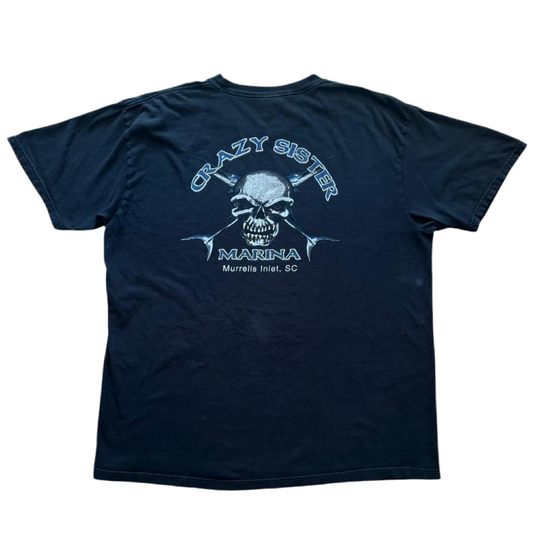 Y2K Skull Fishing Crazy Sister Marina Tee