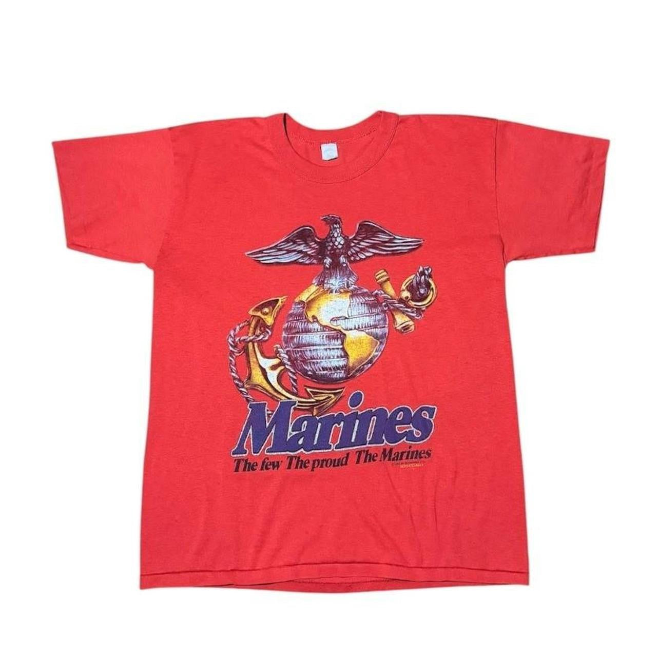 90s Rothco USA Marines Corps Army Navy Soldier Insignia Graphic T-Shirt