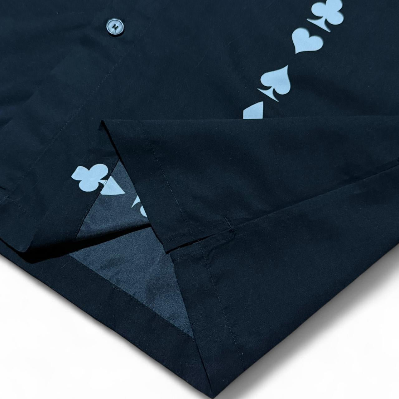 Y2K Poker Cards Gambling Casino Button Up Dress Shirt