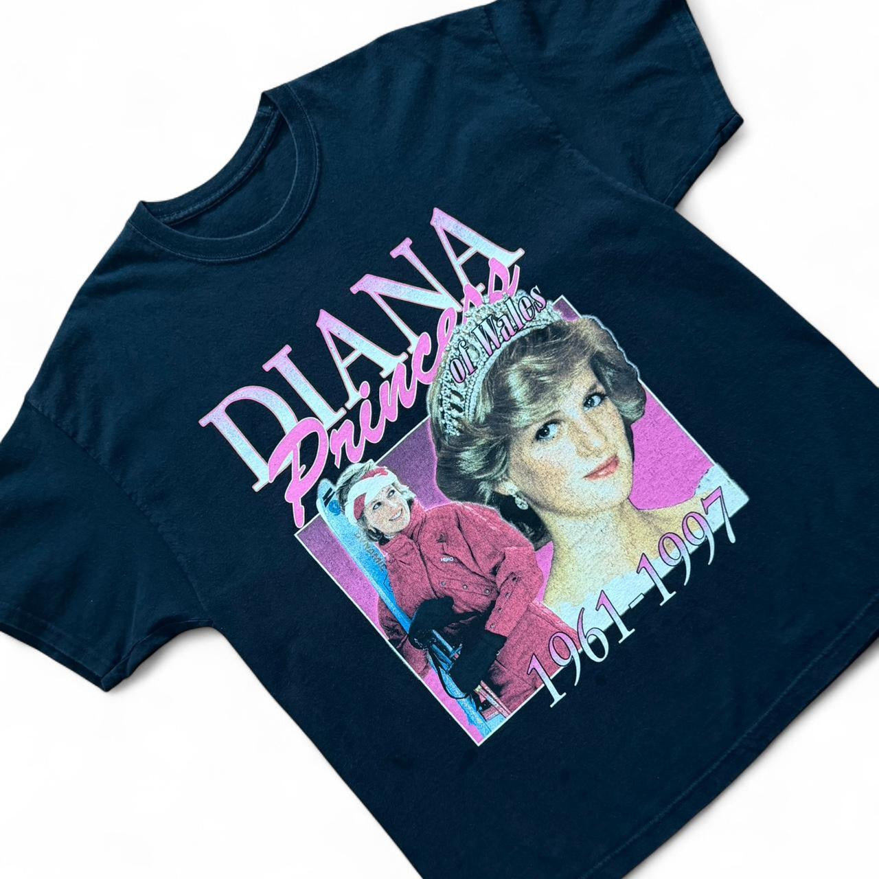 Vintage 90s Princess Diana Of Whales Rap Graphic Memorial T-shirt