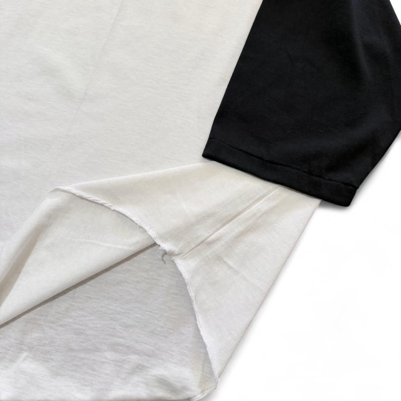 Vintage 90s Baseball Raglan Ivory Tower Graphic Soft Cotton T-shirt