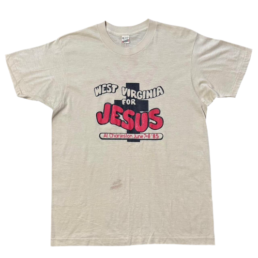 80s West Virginia For Jesus Religious Cross Tee