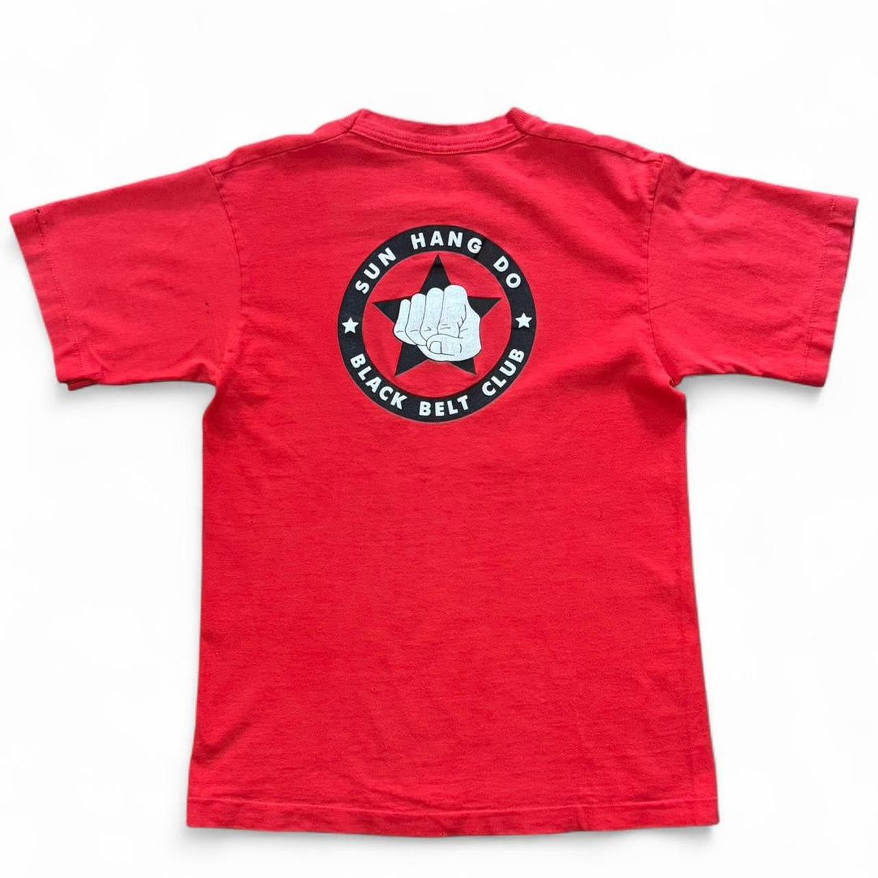 90s Red Sun Hang Do Karate Black Belt Club Martial Arts Tee