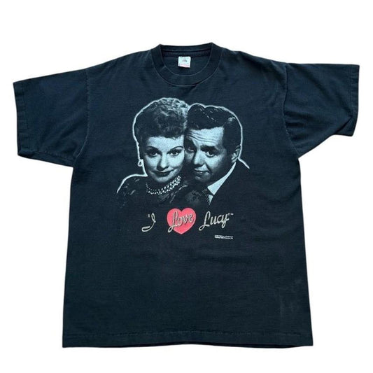 90s I Love Lucy CBS TV Show Promo Graphic Single Stitch T-Shirt