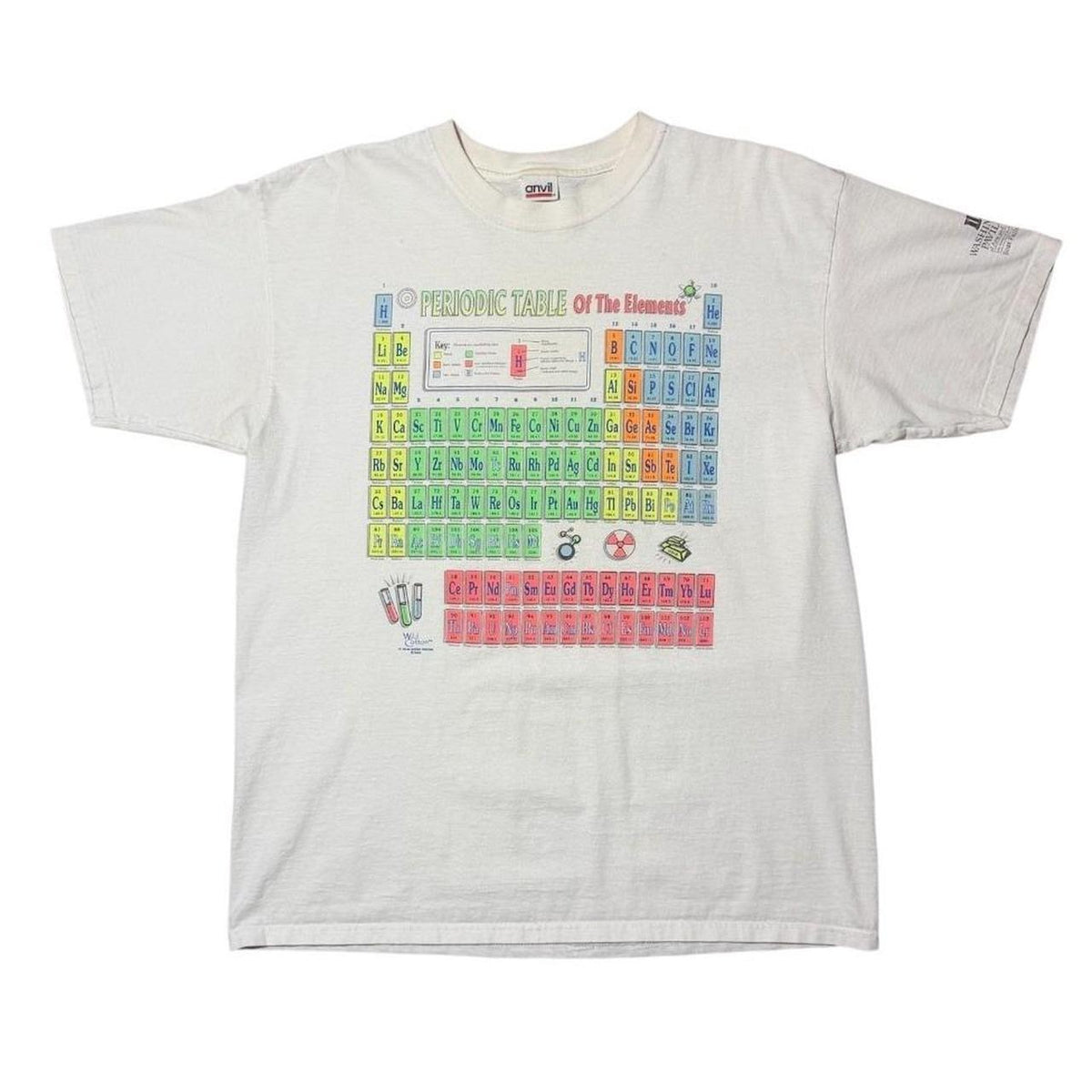 Y2K Periodic Table of Elements Science Chemical Neon Art Graphic T-shirt