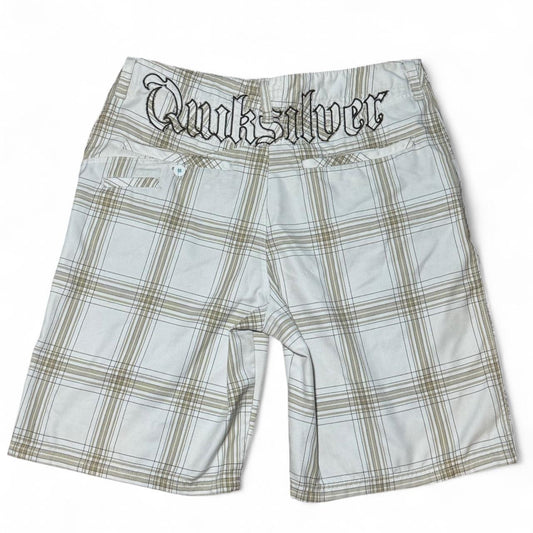 Quiksilver Y2K Plaid Skater Surf Board Shorts