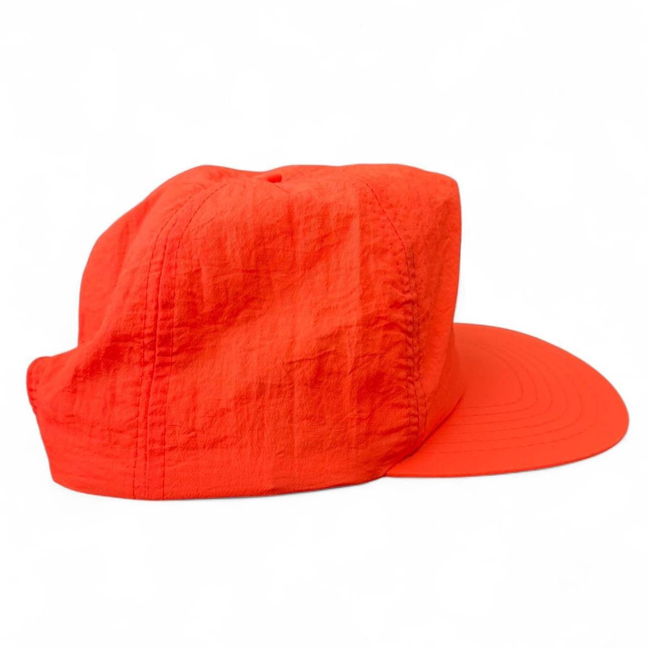 Vintages 90s Orange Esso Gas Station Trucker Baseball Nylon Hat Cap