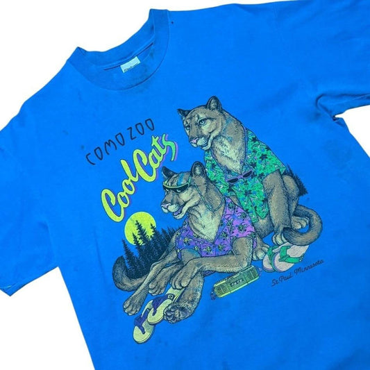 80s Distressed Como Zoo Cool Cats Minnesota Mountain Lion Nature T-shirt