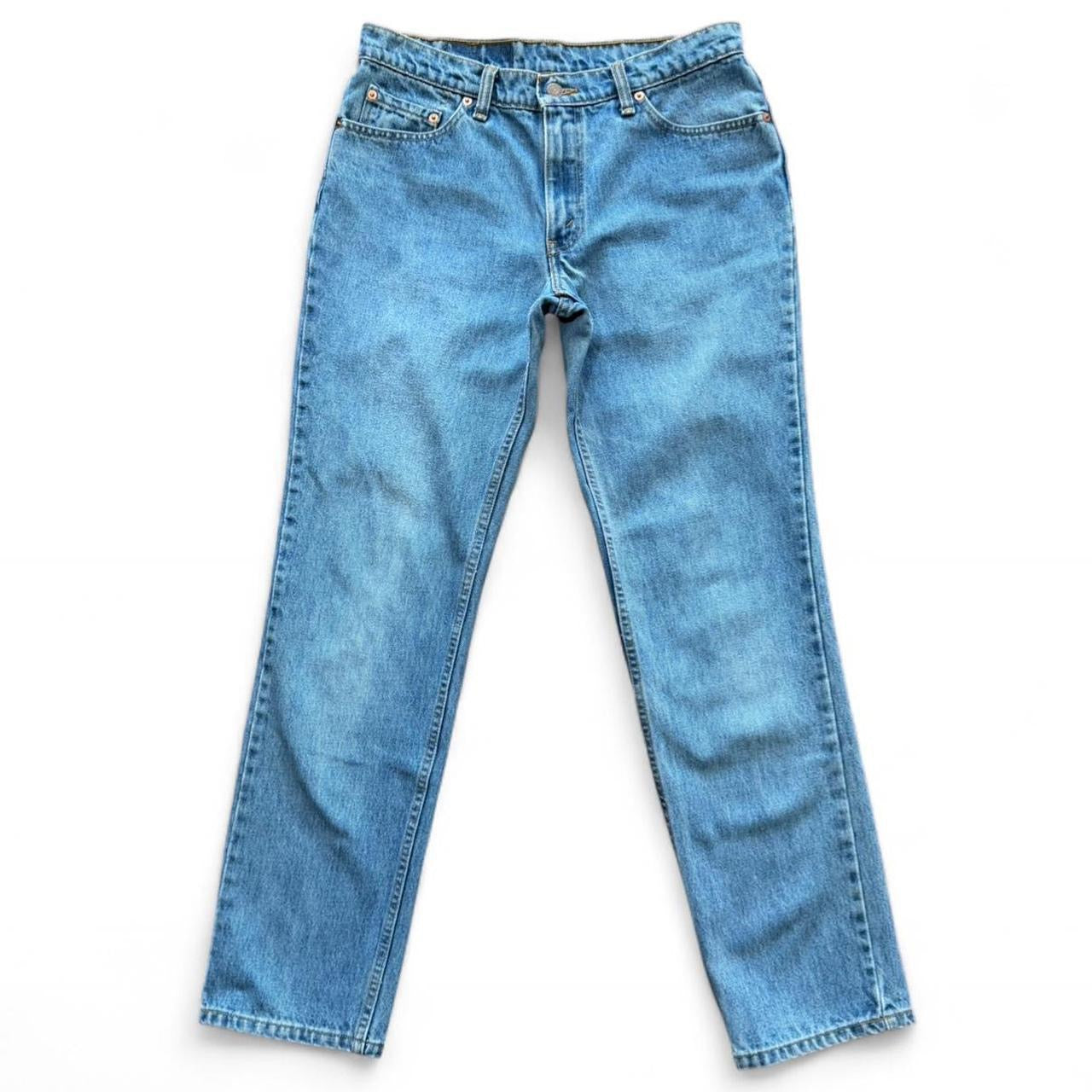Vintage 90s Levi's 539 Blue Wash Straight Leg Denim Red Tag Jeans