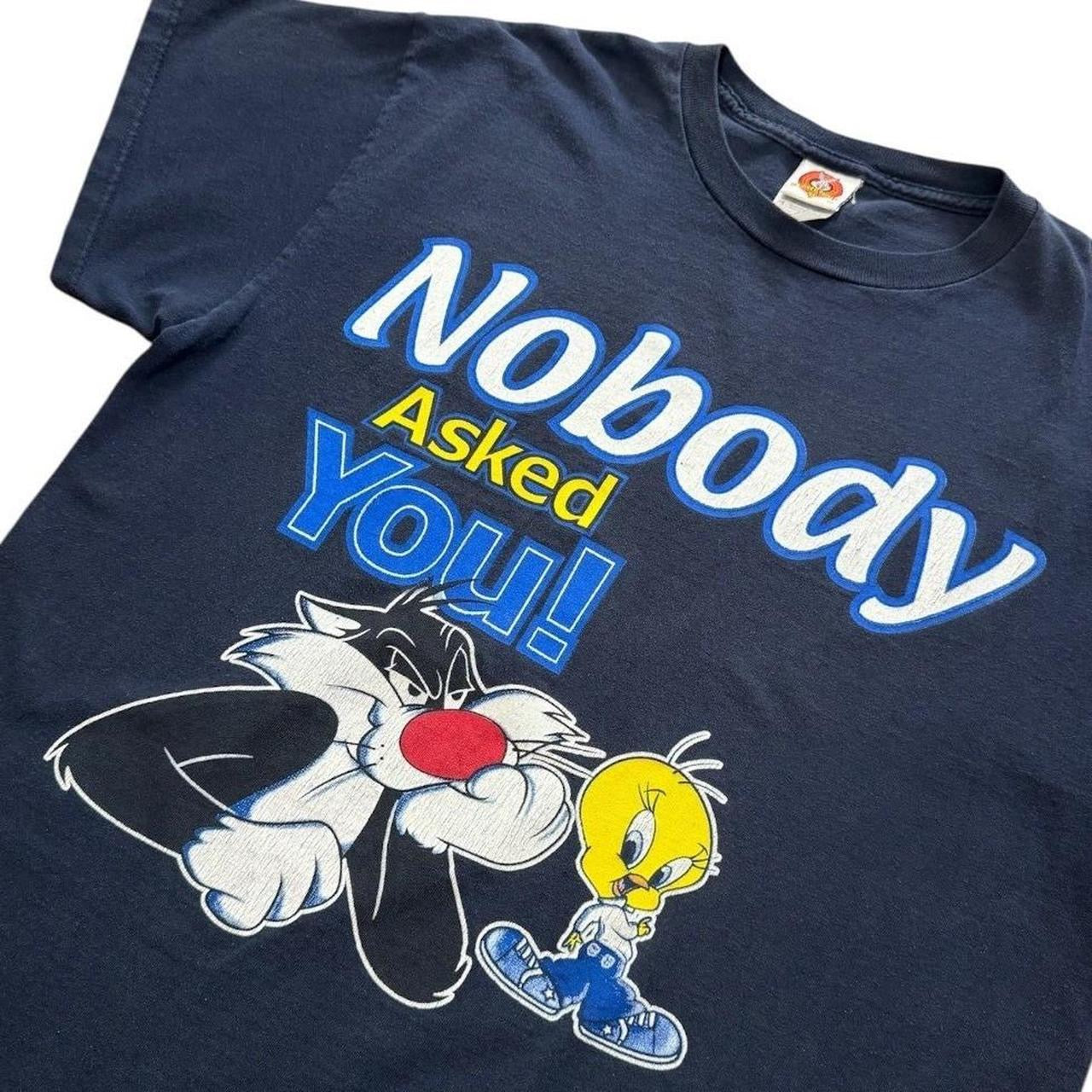 90s Y2K Looney Tunes Sylvester Tweety Nobody Asked You Graphic T-shirt