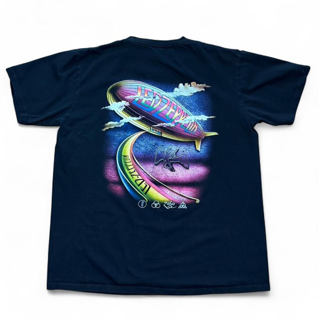Y2K Led Zeppelin Blimp Icarus Swan Graphic Rock Band Music Merch T-Shirt