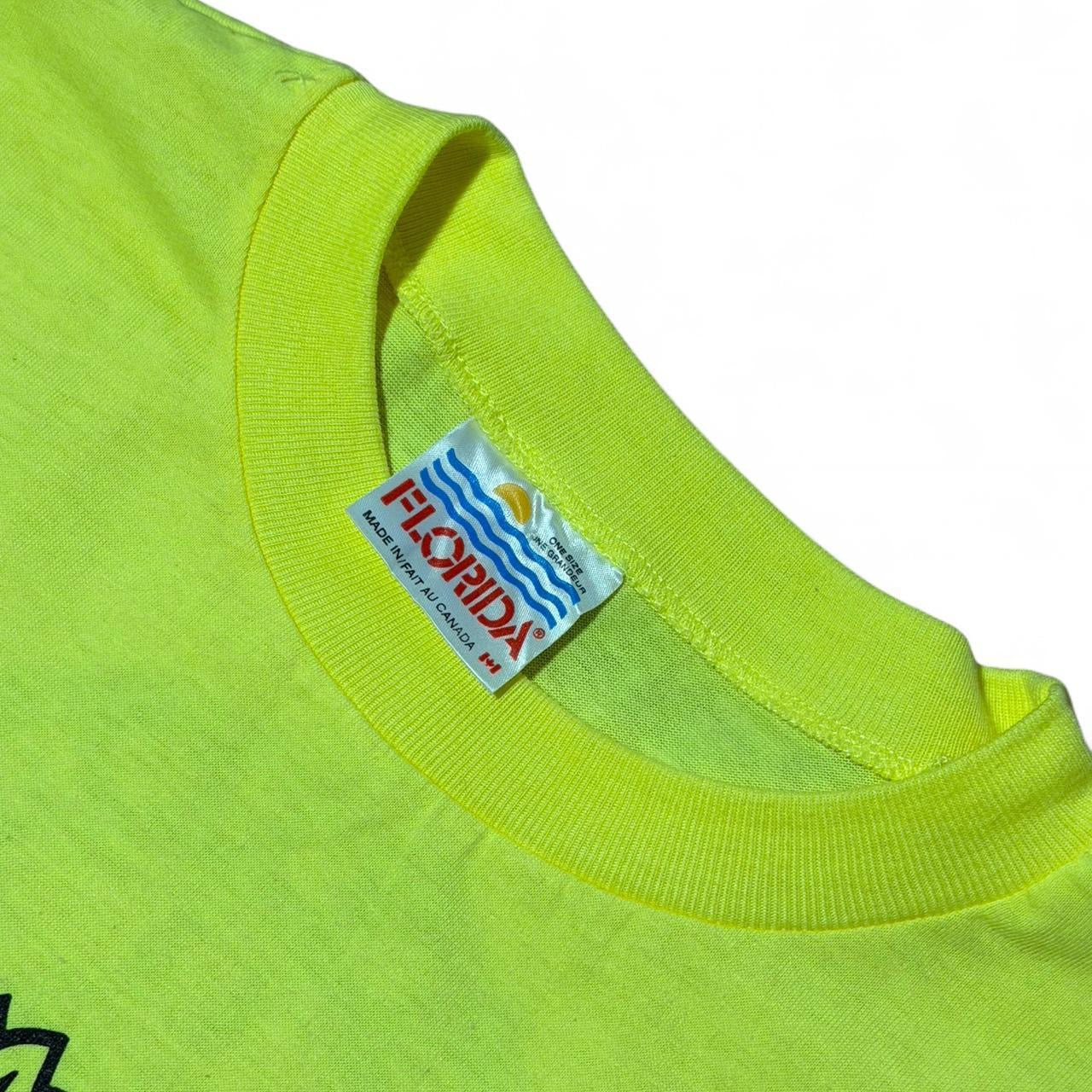 Vintage 1991 Firestone Lime Yellow Eagle Motorsports Racing T-shirt