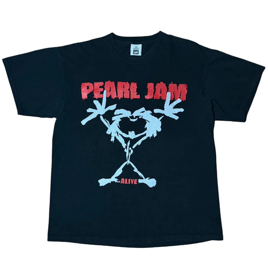 Vintage 1991 Pearl Jam Alive Stickman Band Concert Tour Original T-Shirt