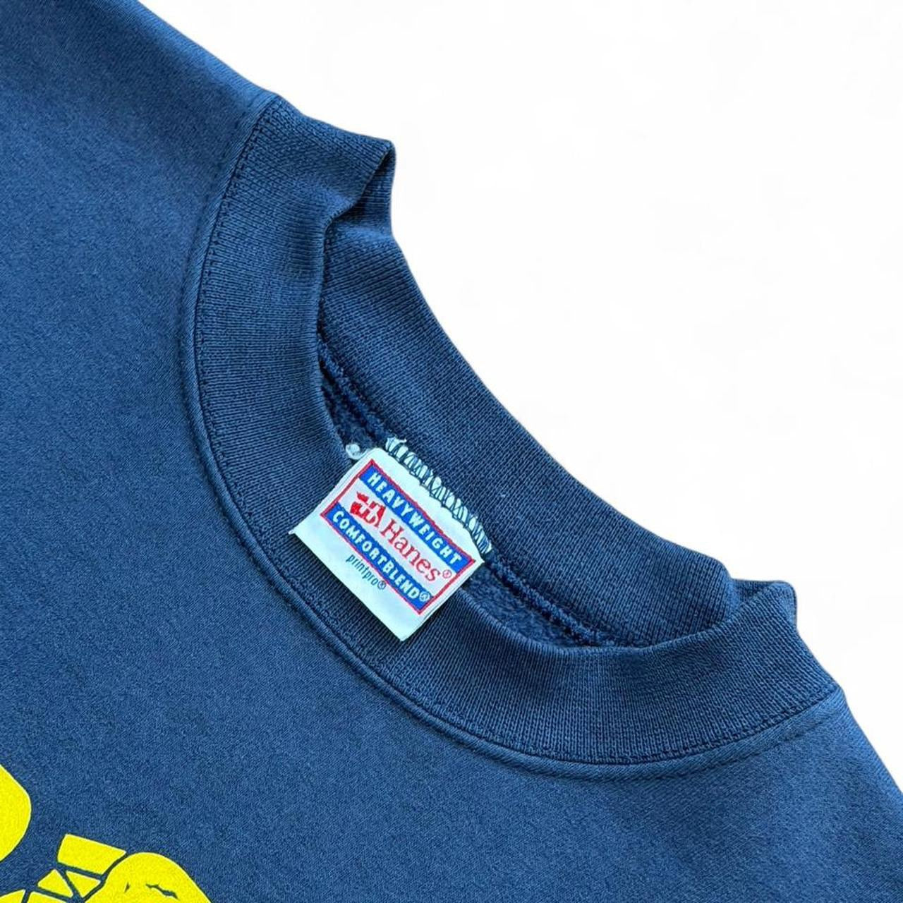 90s Goodyear Tires Racing Auto Car Mechanic Navy Crewneck Hanes Sweater