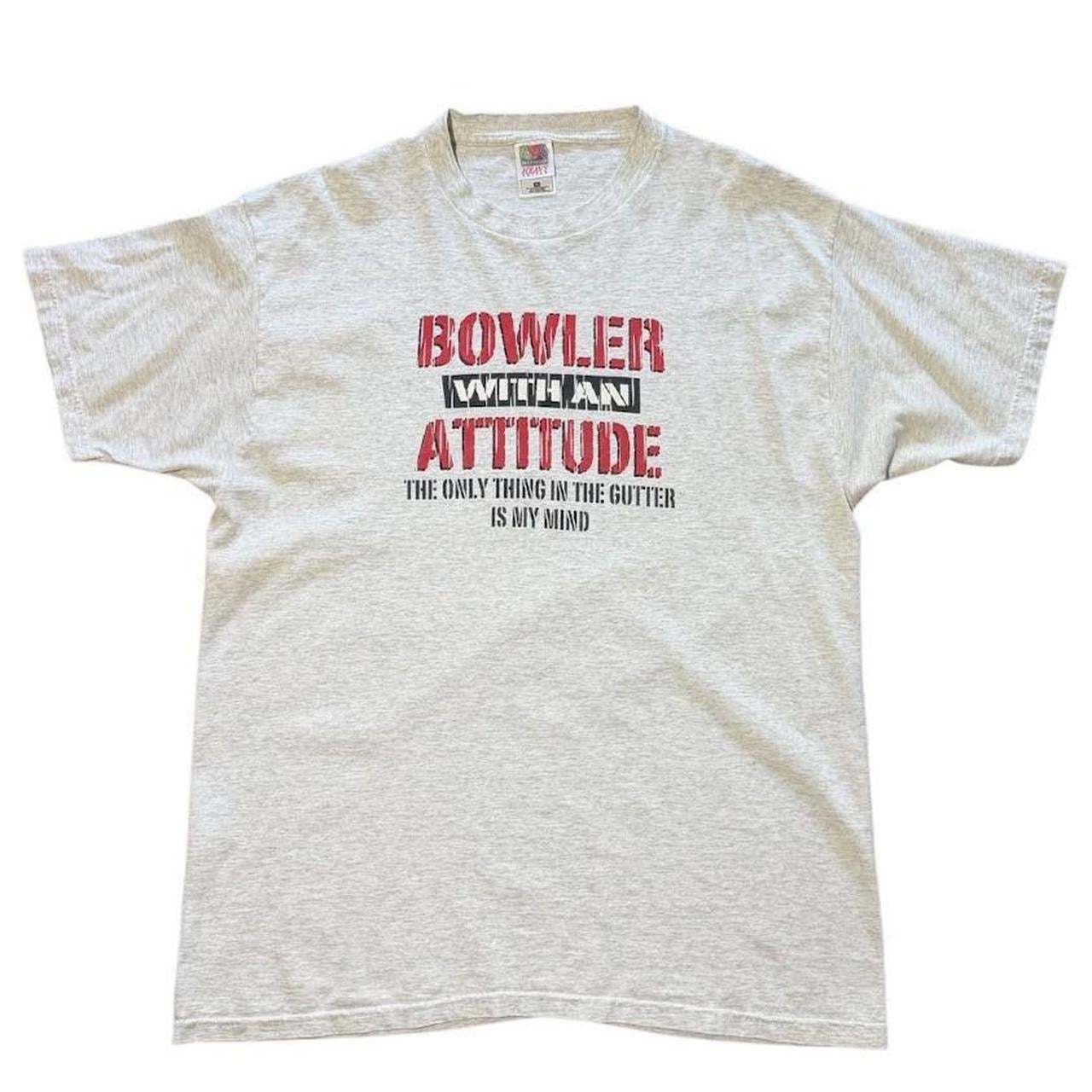 90s Bowler With An Attitude Humour Funny Joke Comedy Graphic T-Shirt