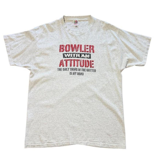 90s Bowler With An Attitude Humour Funny Joke Comedy Graphic T-Shirt