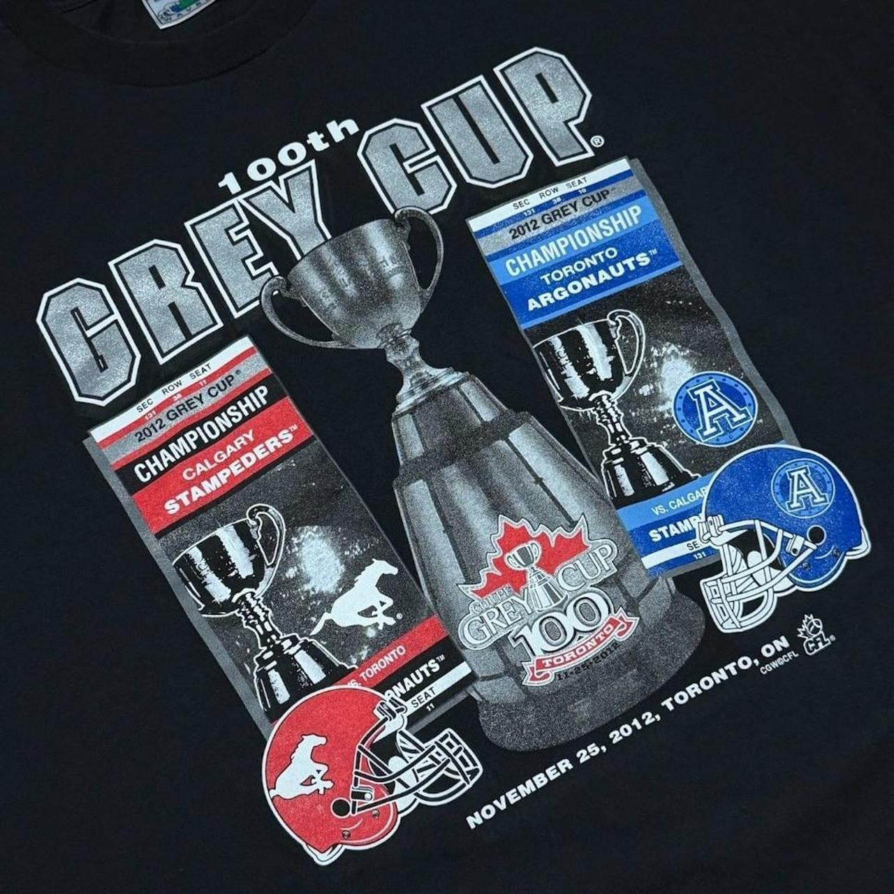 Waves 100th Grey Cup 2012 CFL Football Championship Calgary Toronto T-Shirt