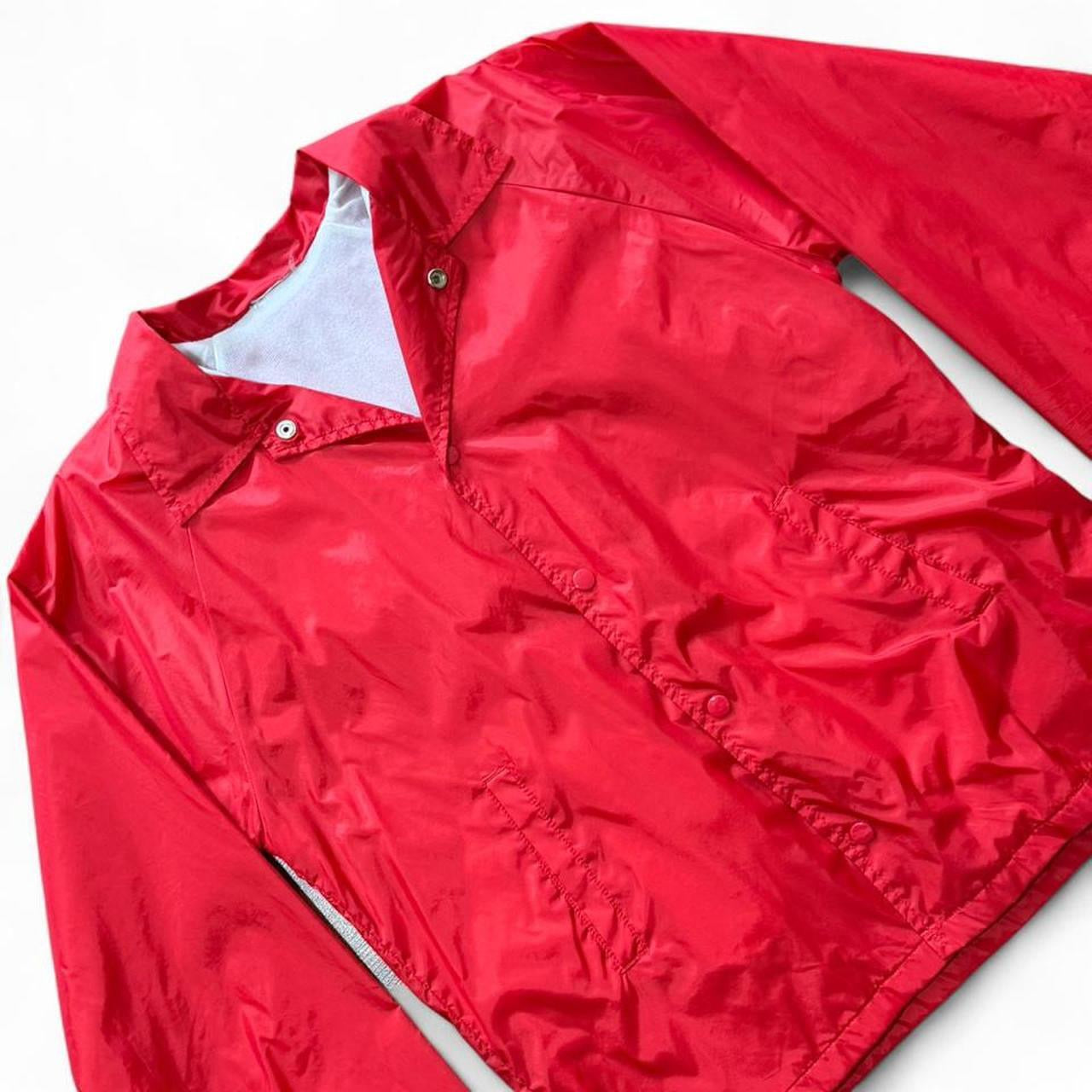 Y2K Bompton Hip Hop Rap LA YG Red Button Up Coaches Jacket Windbreaker