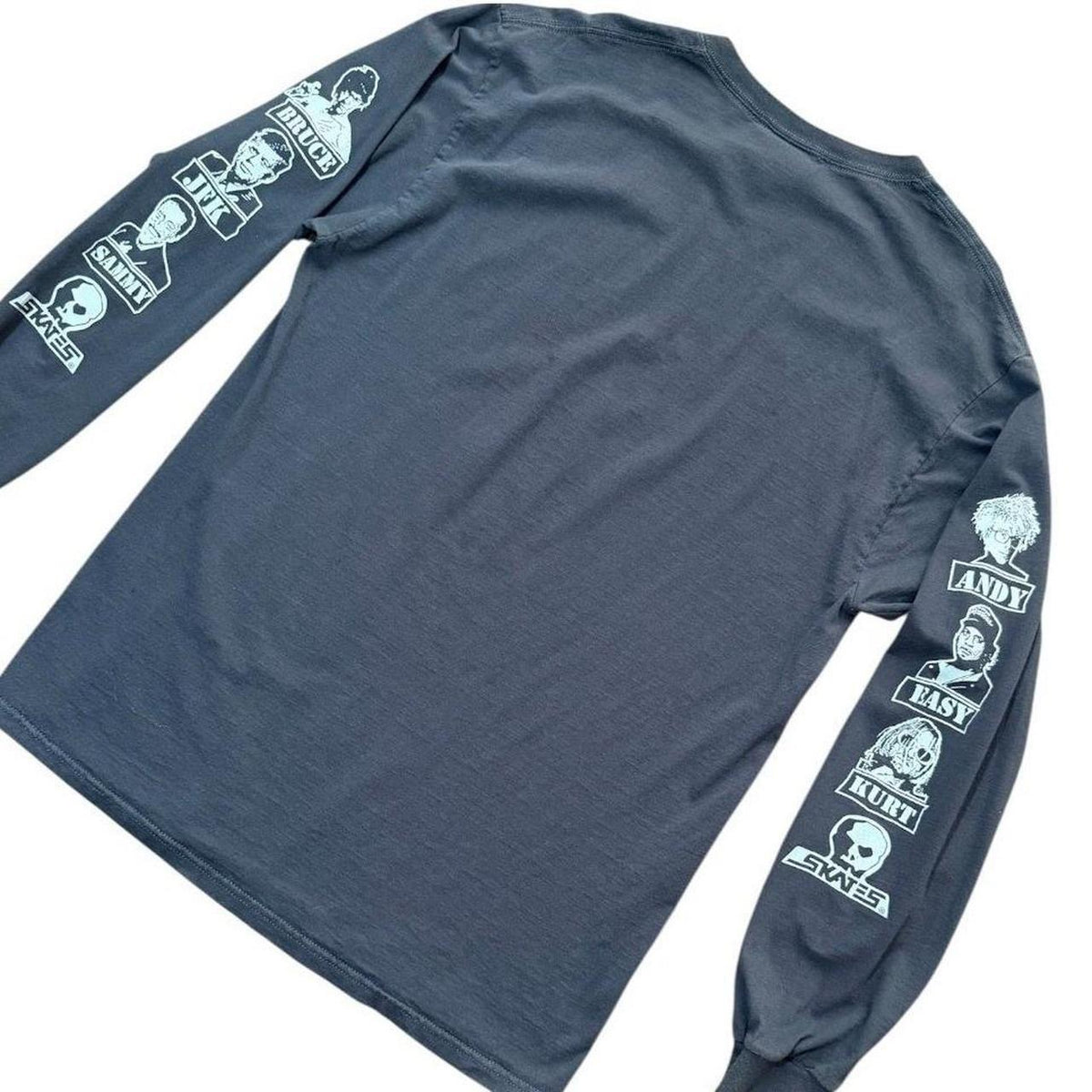 90s Skull Skates Famous Dead People Portraits Coffin Long Sleeve Shirt