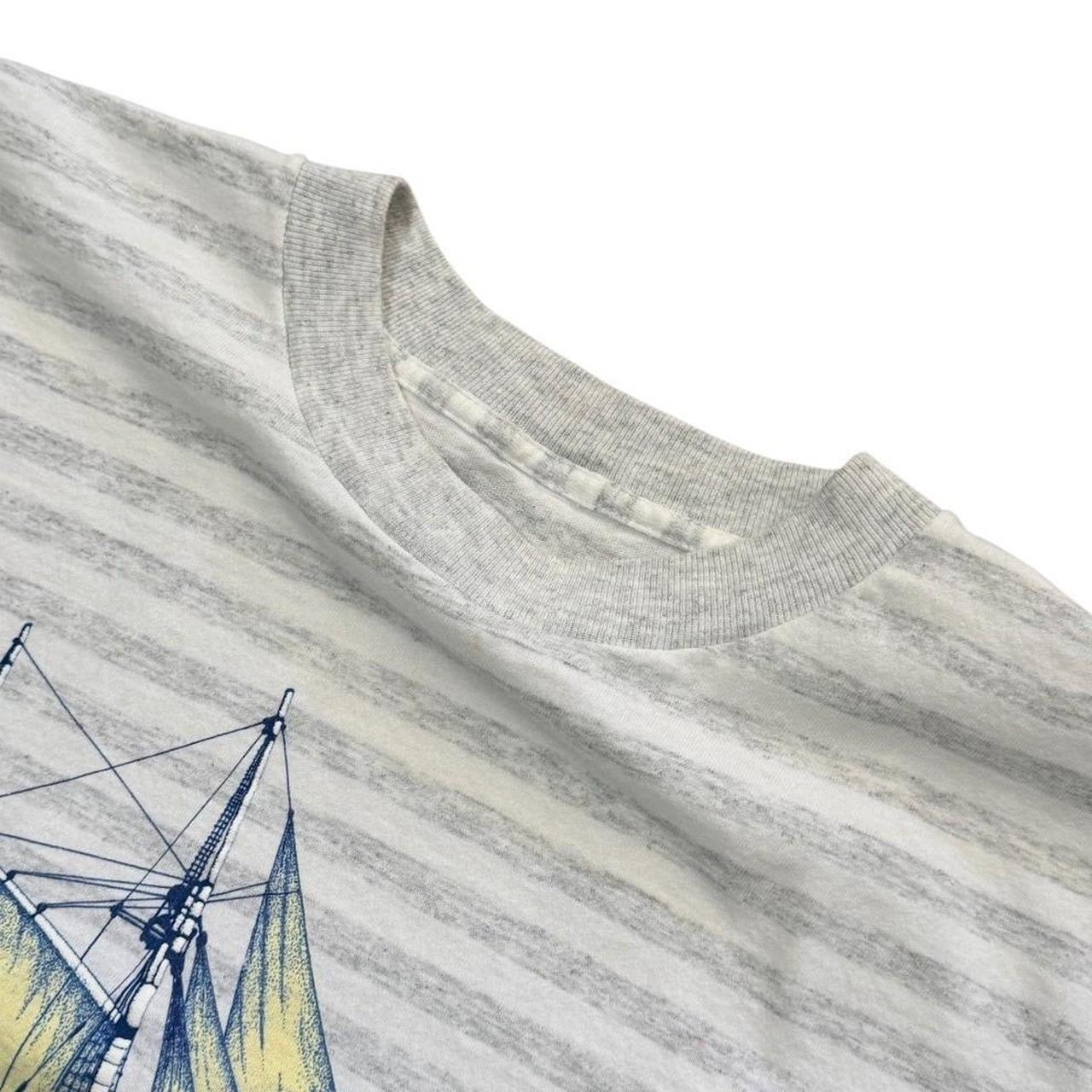 90s Jamaica Sailboat Striped Travel Souvenir Tourism Graphic Art T-shirt