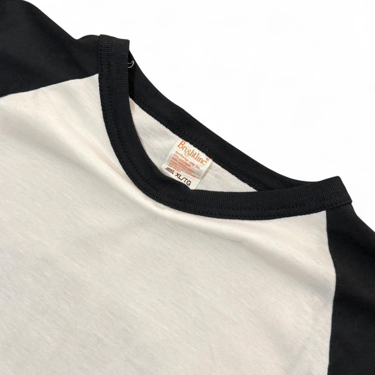 Vintage 90s Baseball Raglan Ivory Tower Graphic Soft Cotton T-shirt