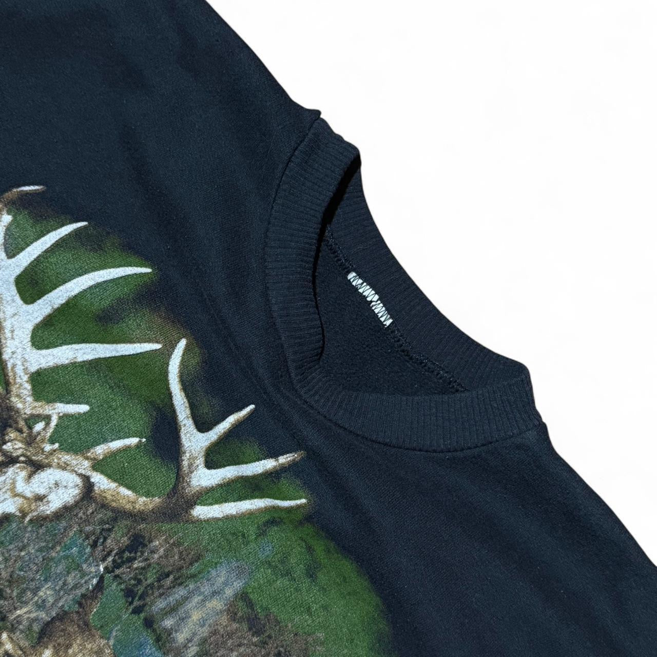 90s Deer Nature Graphic Youth Pullover Crewneck Sweater