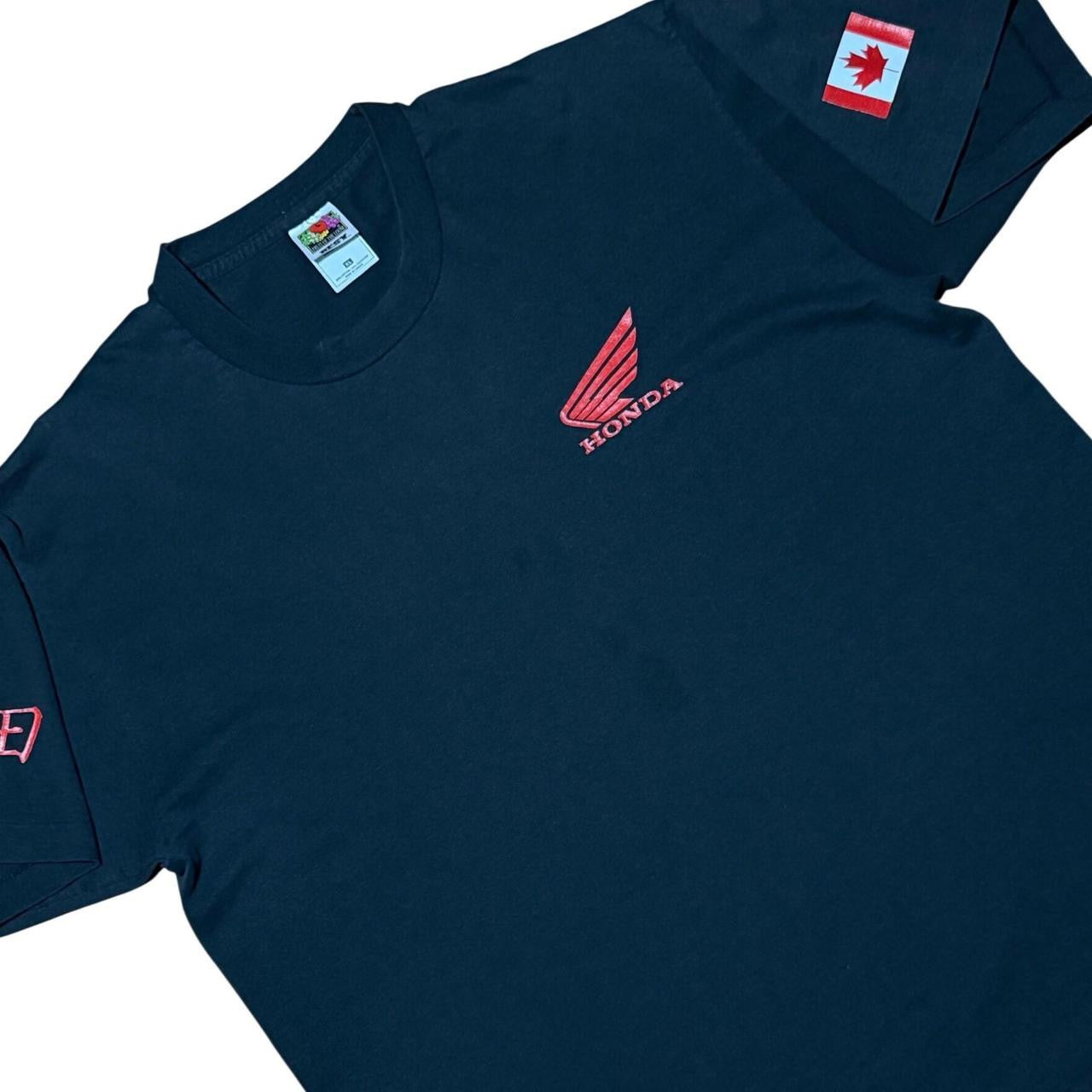 90s Honda Shadow Wing Canada Racing Auto Car Mechanic Kanji T-Shirt
