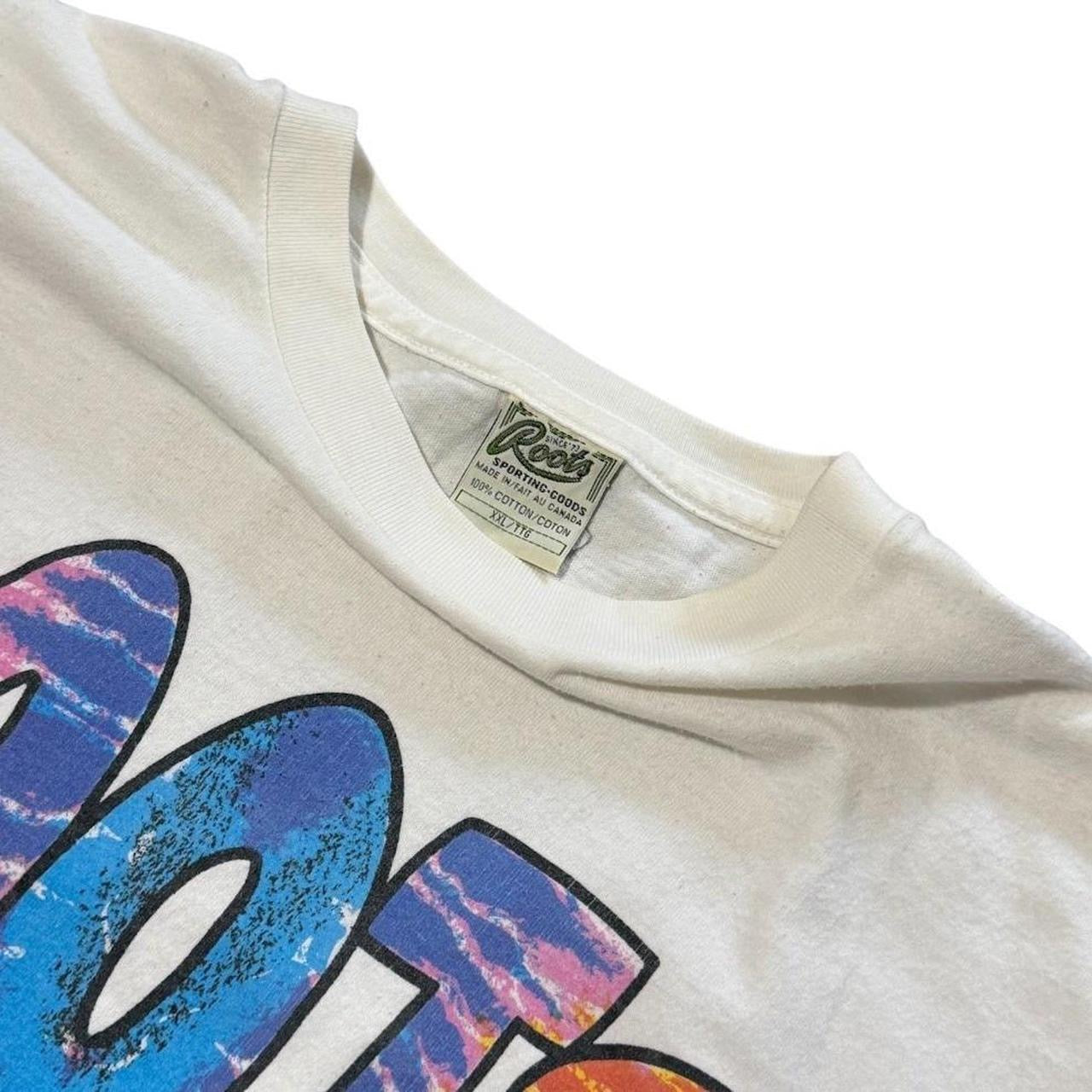 90s Roots Sporting Goods Tie Dye Hippie Spellout Logo Graphic T-shirt