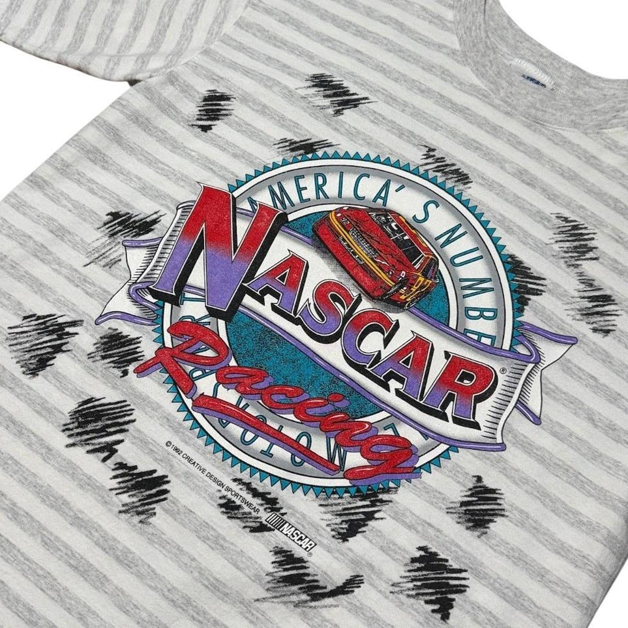 90s NASCAR Racing Stripe Single Stitch USA Retro Car Art Graphic T-shirt