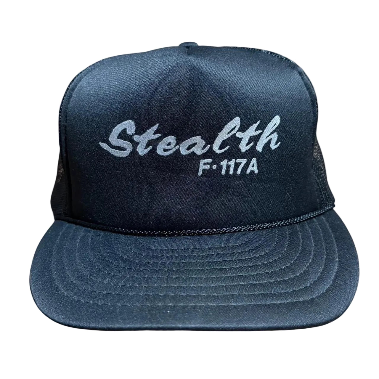 Vintage 90s Stealth F-117A Fighter Jet Pilot Trucker Retro Mesh Hat