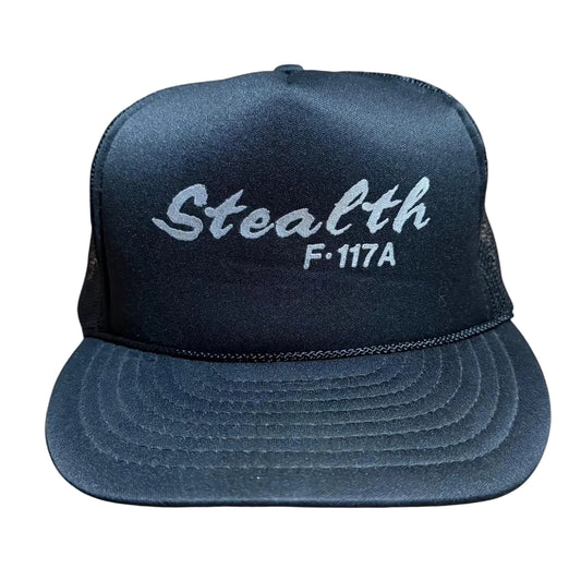 Vintage 90s Stealth F-117A Fighter Jet Pilot Trucker Retro Mesh Hat