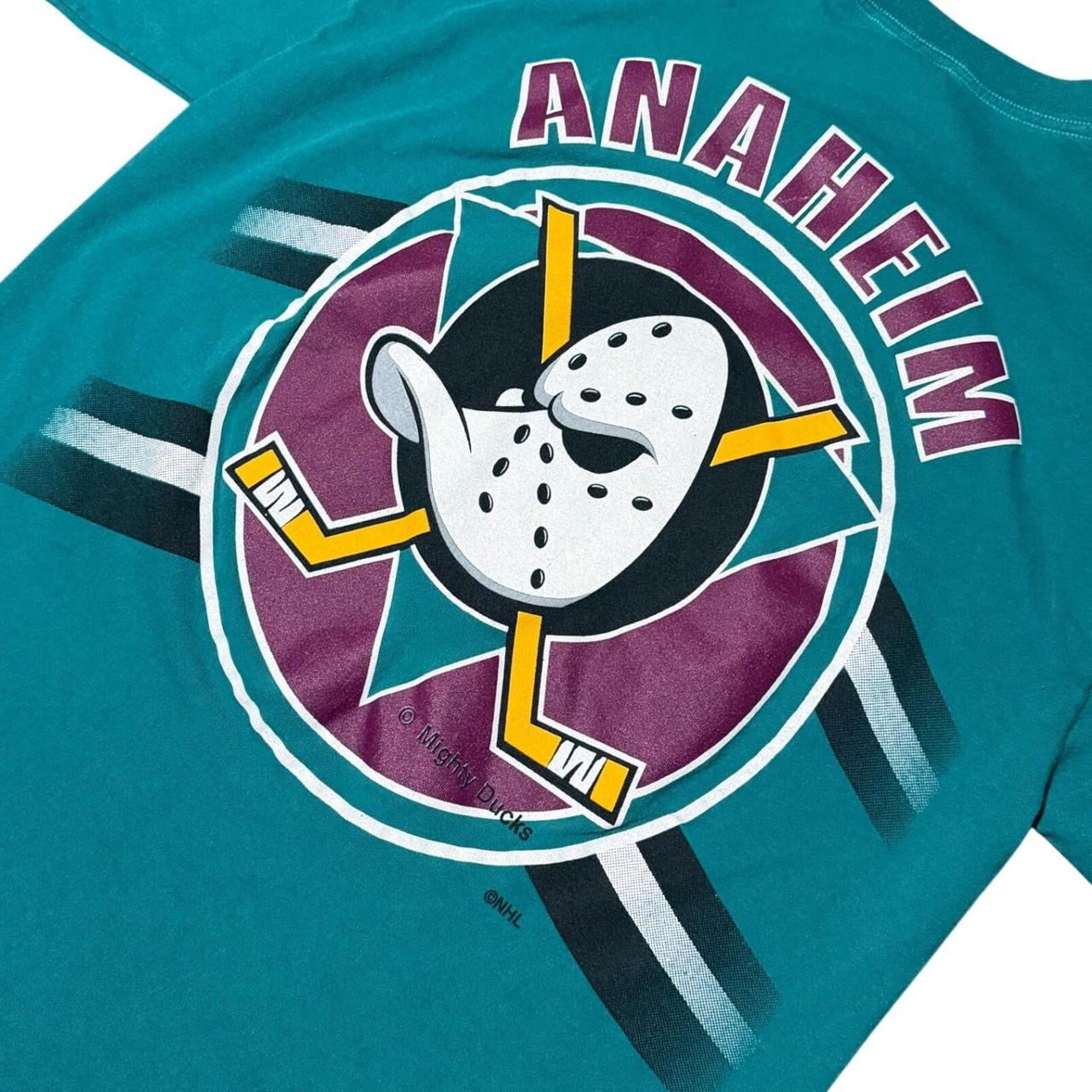 90s Anaheim Mighty Ducks NHL Hockey Sports Graphic Mask Logo 7 T-shirt