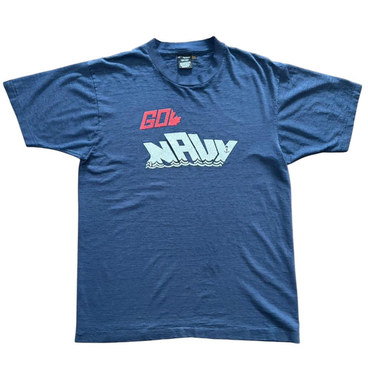 1980s Distressed Royal Canadian “Go Navy” Tattered Tee