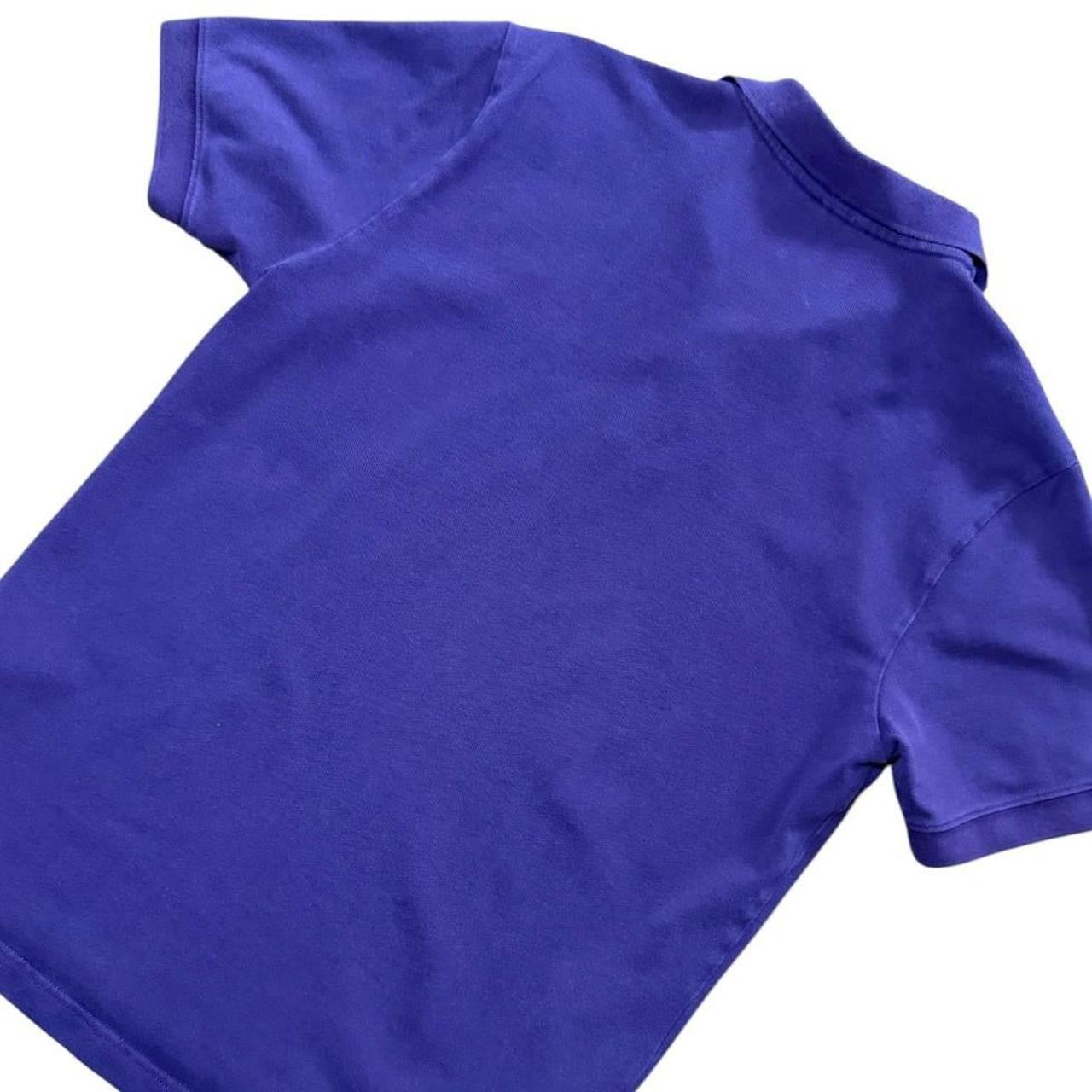 Y2K 90s Nike Check Swoosh Purple Pique Futura Logo Polo Shirt