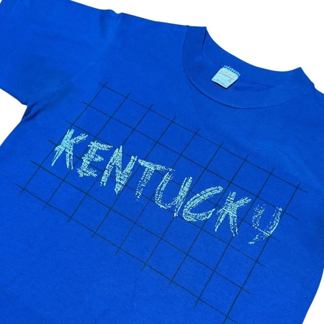 80s Kentucky American State USA Grid Graphic Souvenir Tourist T-shirt