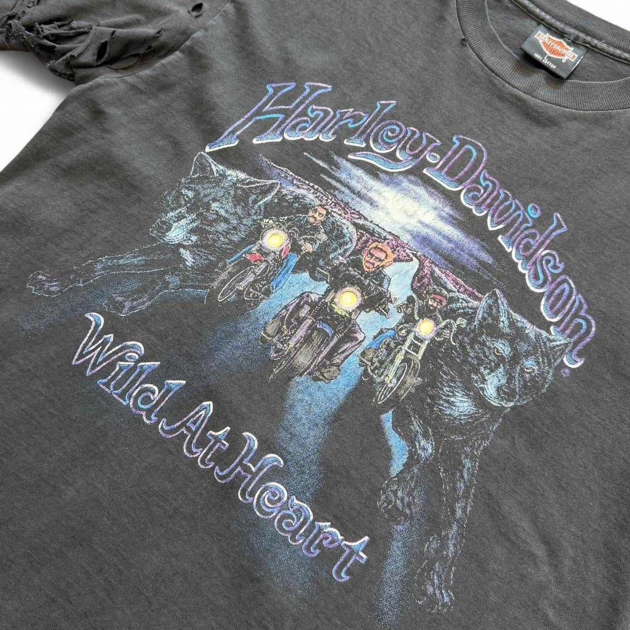 Vintage ‘93 Thrashed Harley Davidson Athens Greece Biker Motorcycle T-shirt