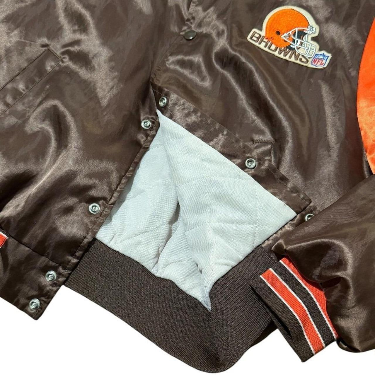 80s Cleveland Browns NFL USA Football Satin Sports Varsity Bomber Jacket