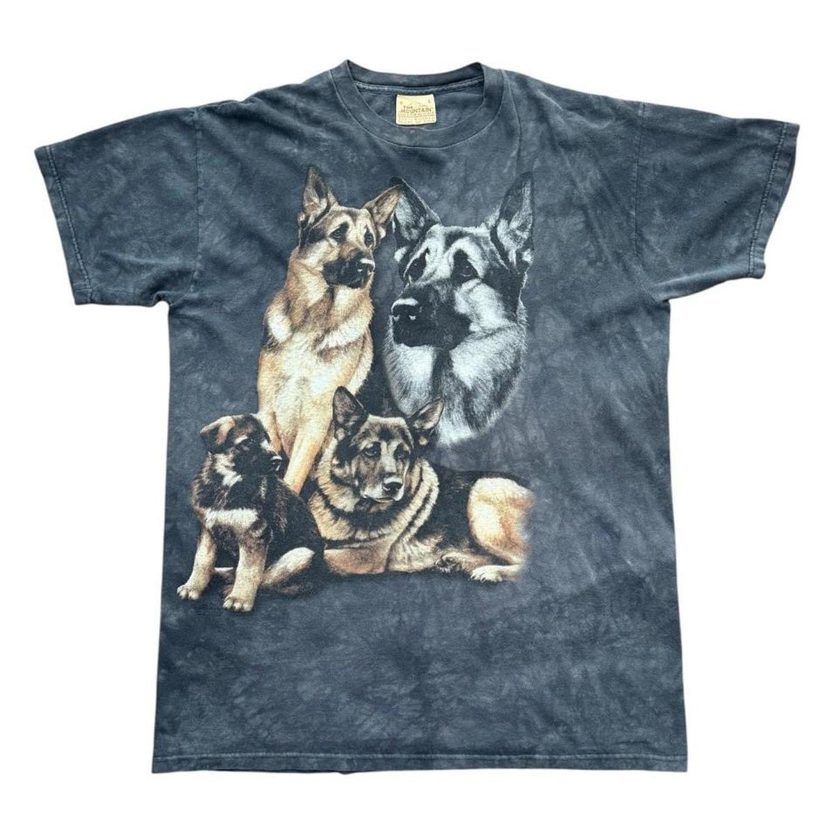 90s The Mountain German Shepherd Dog Puppy K9 Graphic Tie Dye T-shirt