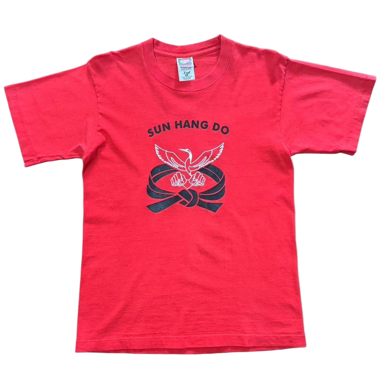 90s Red Sun Hang Do Karate Black Belt Club Martial Arts Tee