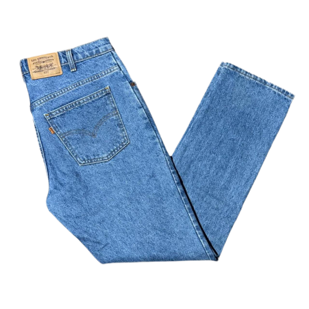 90s Orange Tab Levi’s 631 Straight Leg Denim Blue Wash Jeans