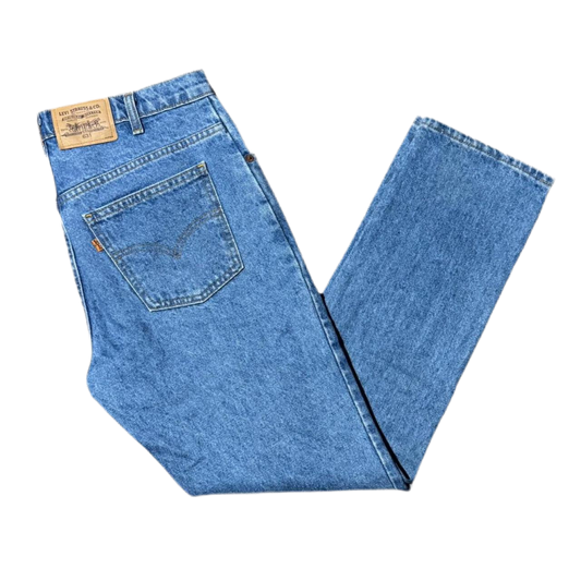 90s Orange Tab Levi’s 631 Straight Leg Denim Blue Wash Jeans