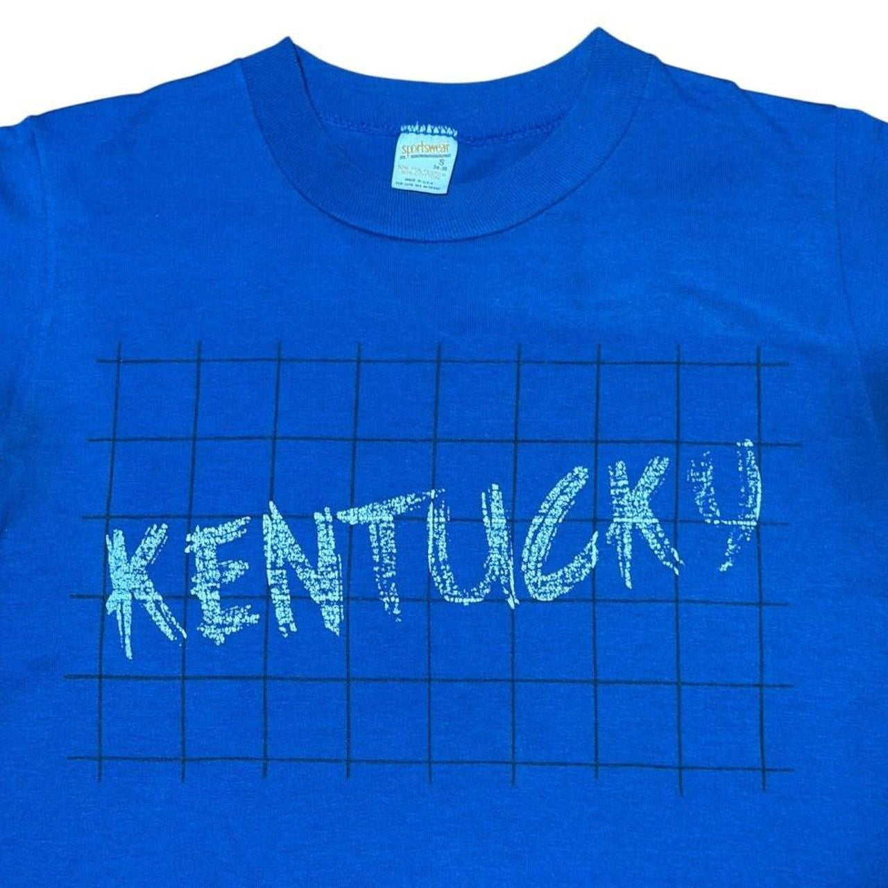 80s Kentucky American State USA Grid Graphic Souvenir Tourist T-shirt
