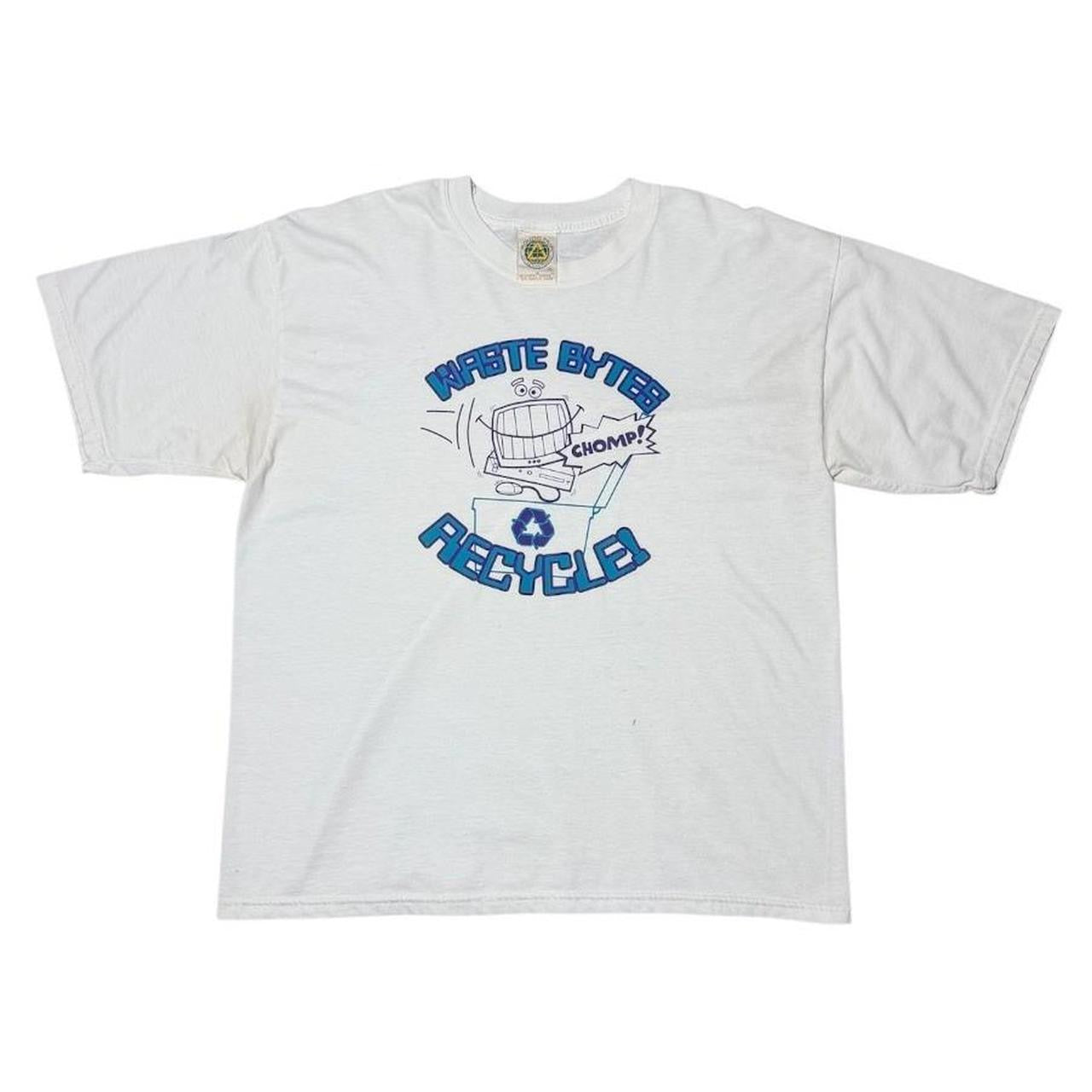 90s Y2K Waste Bytes Recycle Computer Technology Internet Graphic T-Shirt