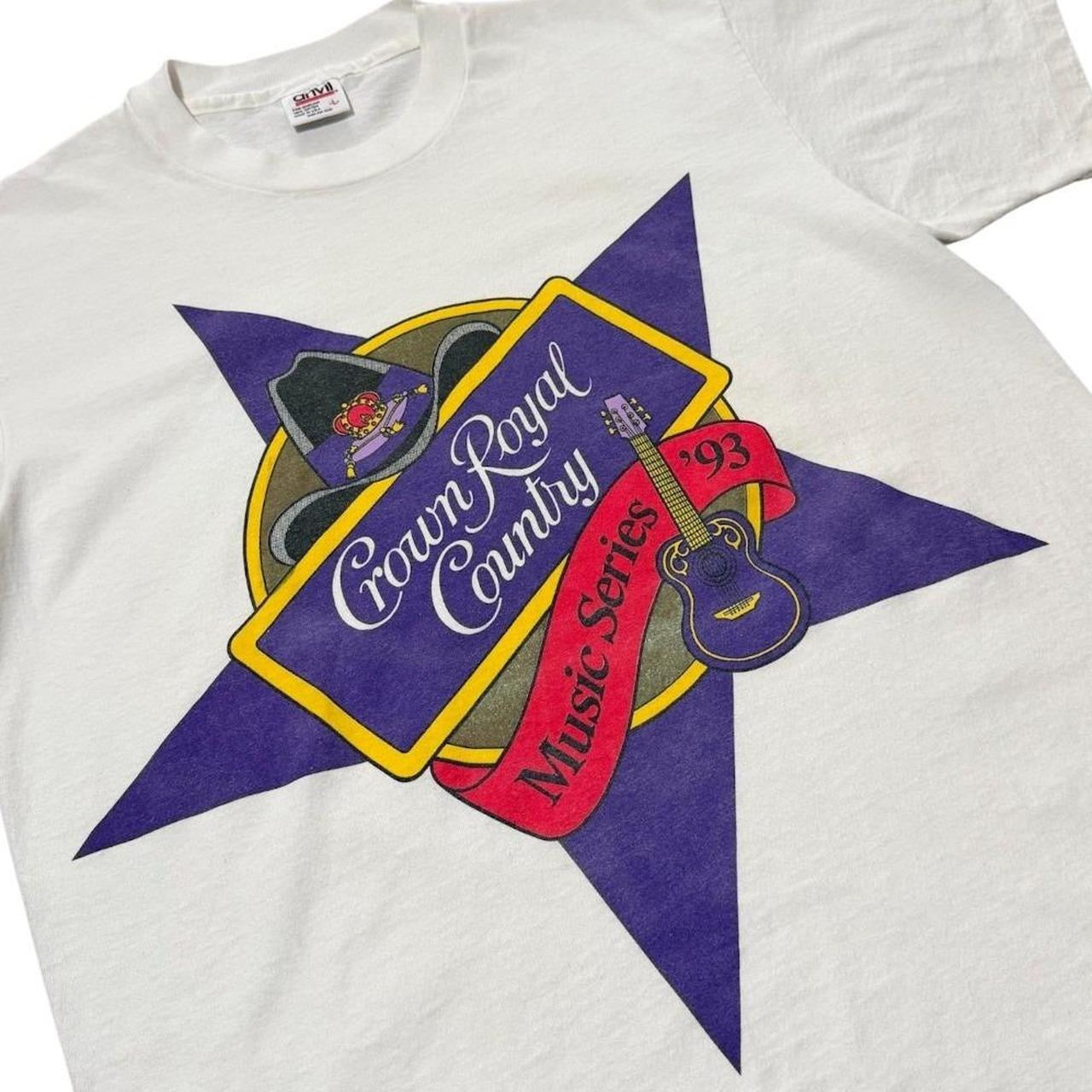 90s Crown Royal Country Music Series USA Alcohol Promo Graphic T-shirt