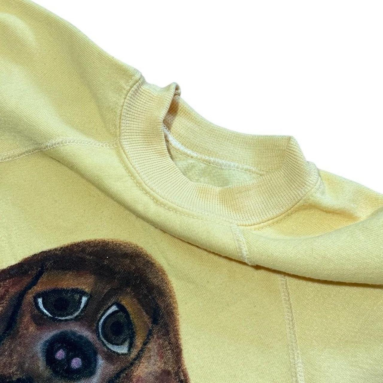 70s Hand Painted Cocker Spaniel Dog 1st Prize Art Graphic Raglan Sweater