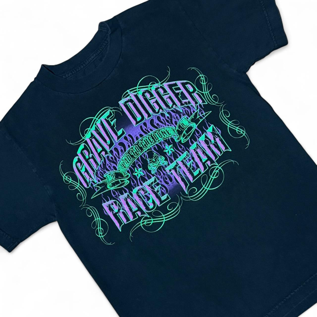 Y2K Black Grave Digger Monster Jam Car Show Graphic T-shirt