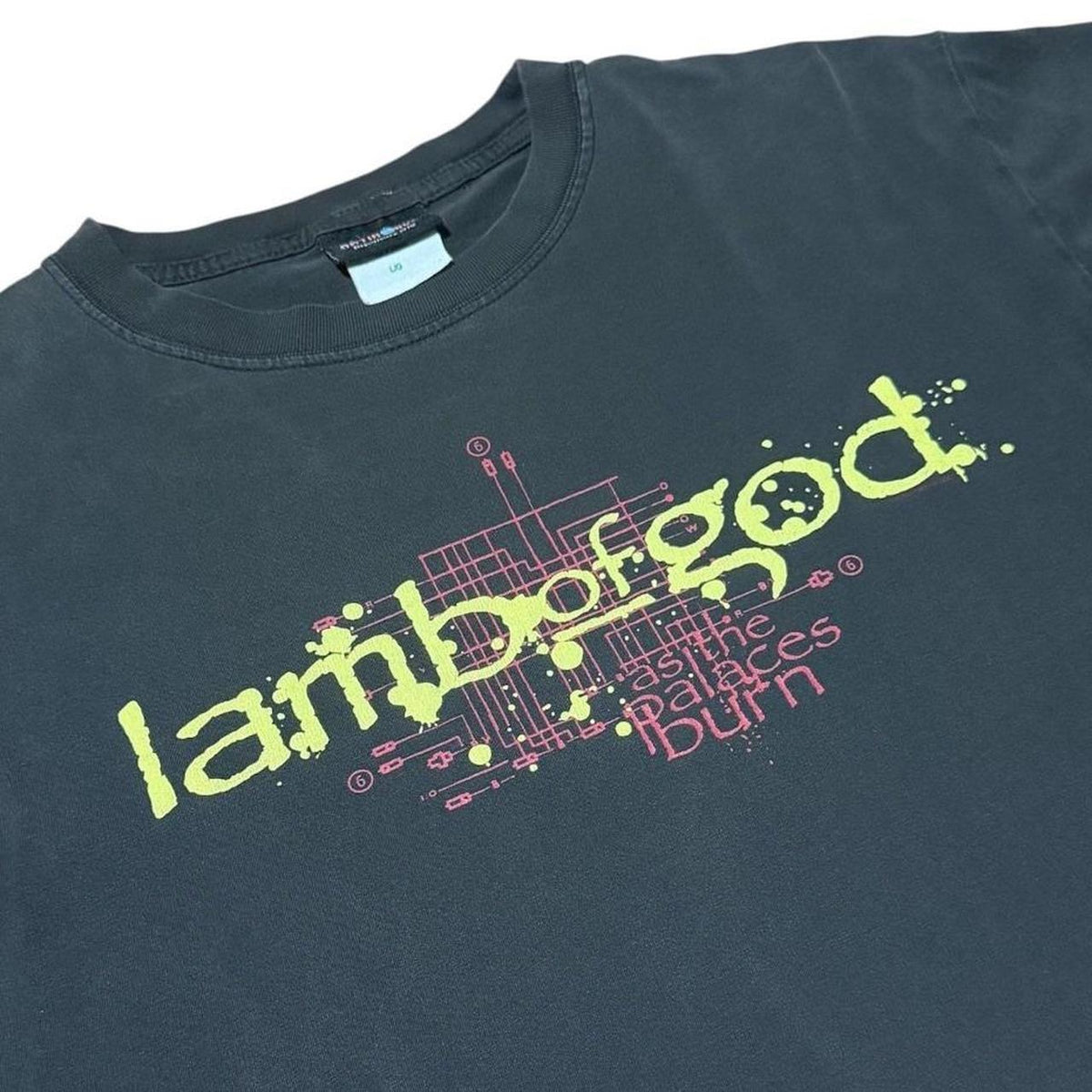 Y2K Lamb of God As Palaces Burn Metal Grunge Band Merch Concert T-shirt