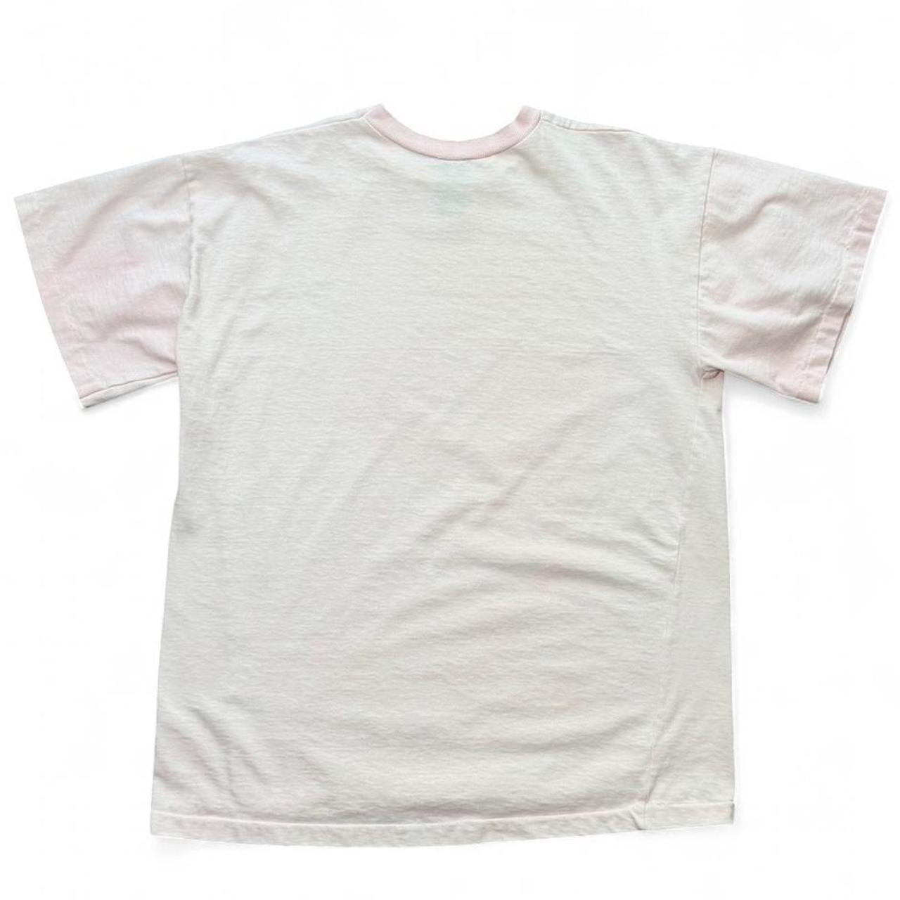 90s Light Baby Pink Hot Cotton Basic Plain Single Stitch Casual T-shirt