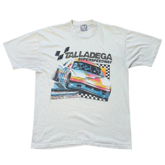 80s Talladega Super Speedway USA Racing Sports Auto Car Graphic T-Shirt